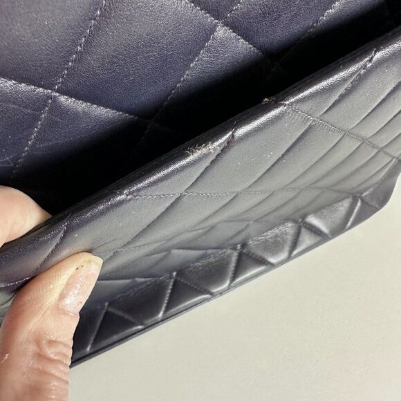 RARE Chanel Eggplant Luxe Lambskin Quilted Medallion Shopper Tote Bag - Picture 11 of 13